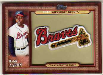 2011 Topps Commemorative Patch #HA Hank Aaron S2