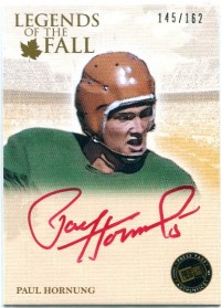 2011 Press Pass Legends Legends of the Fall Autographs Red Ink #LOFPH Paul Hornung/87* front image