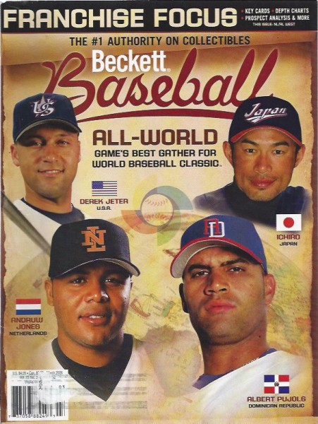 1984-11 Beckett Baseball #252 Derek Jeter/Andruw Jones/Ichiro Suzuki/Albert Pujols (March 2006)