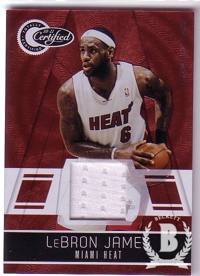 2010-11 Totally Certified Red Materials #45 LeBron James/249