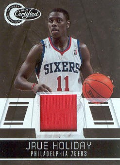 2010-11 Totally Certified Gold Materials Prime #3 Jrue Holiday/25