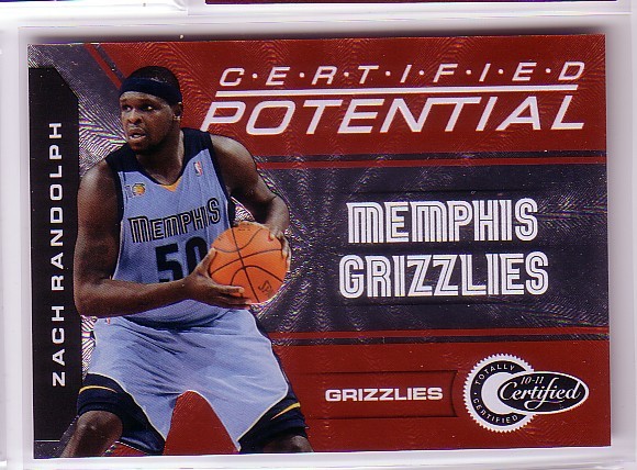 2010-11 Totally Certified Potential Red #11 Zach Randolph