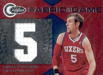 2010-11 Totally Certified Fabric of the Game Jumbo Jersey Number #15 Andres Nocioni/299