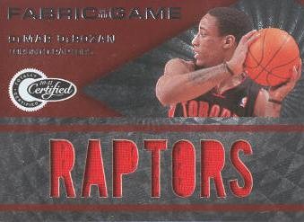 2010-11 Totally Certified Fabric of the Game Jumbo Team #5 DeMar DeRozan/299