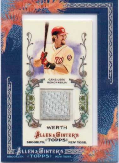 2011 Topps Allen and Ginter Relics #JW Jayson Werth
