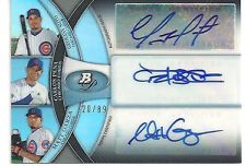 2011 Bowman Platinum Triple Autographs #SPG Geovany Soto/Carlos Pena/Matt Garza