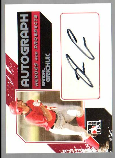 2011 ITG Heroes and Prospects Full Body Autographs Silver #RG Randal Grichuk S2