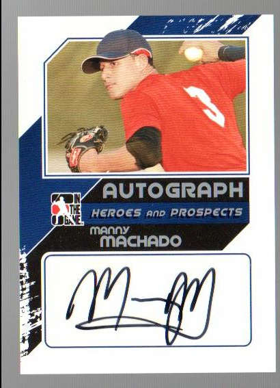 2011 ITG Heroes and Prospects Close Up Autographs Silver #MMA2 Manny Machado S2