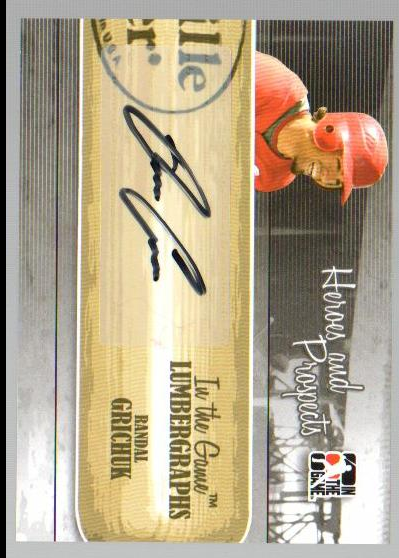 2011 ITG Heroes and Prospects Lumbergraphs Autographs #RC Randal Grichuk S2
