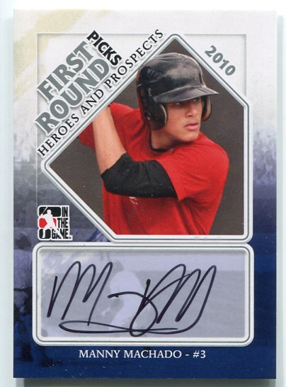 2011 ITG Heroes and Prospects First Round Picks Autographs Silver #MMA Manny Machado S2