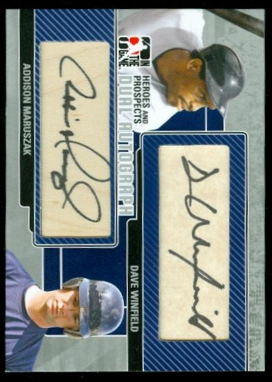 2011 ITG Heroes and Prospects Heroes And Prospects Dual Autographs Silver #DWAM Dave Winfield/Addison Maruszak S2