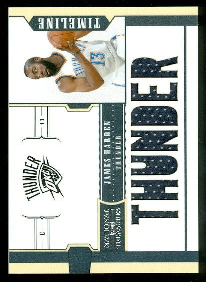 2010-11 Playoff National Treasures Timeline Materials Custom Team Nicknames #18 James Harden/99