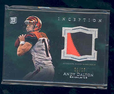 2011 Topps Inception Rookie Relics Jumbo Swatch Green #JRAD Andy Dalton