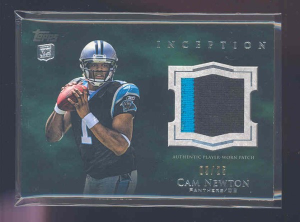 2011 Topps Inception Rookie Relics Patch Green #RPCN Cam Newton