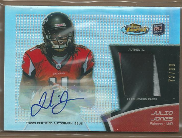 2011 Finest Rookie Patch Autographs Refractors #RAPJJ Julio Jones