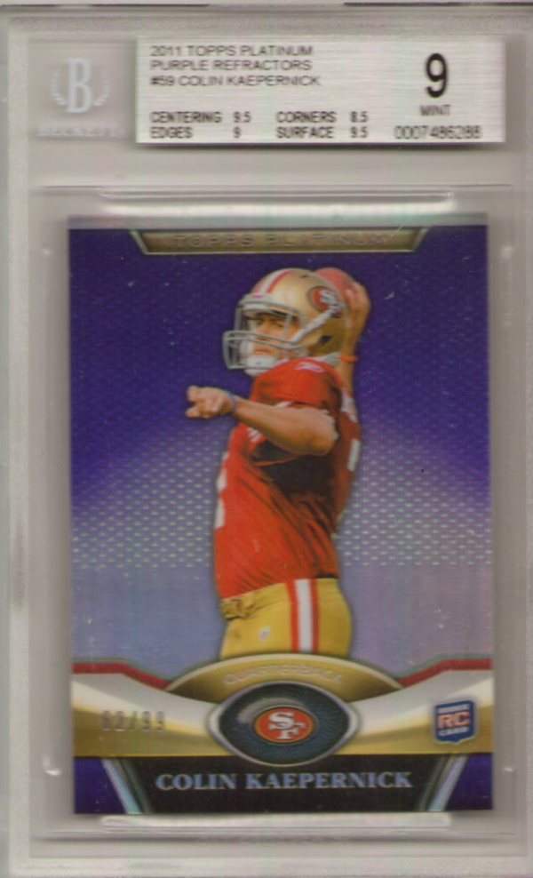 2011 Topps Platinum Purple Refractors #59 Colin Kaepernick