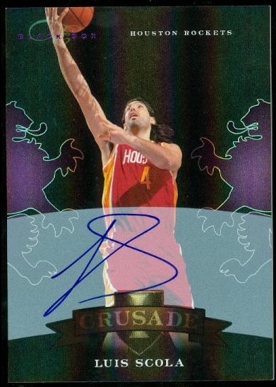 2010-11 Elite Black Box Crusade Signatures #81 Luis Scola/49