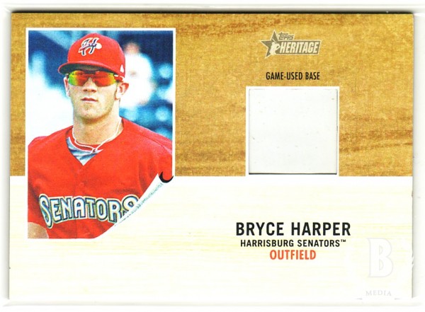 2011 Topps Heritage Minors Bryce Harper Game Used Base #BH Bryce Harper