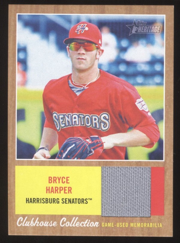 2011 Topps Heritage Minors Clubhouse Collection Relics #BH Bryce Harper