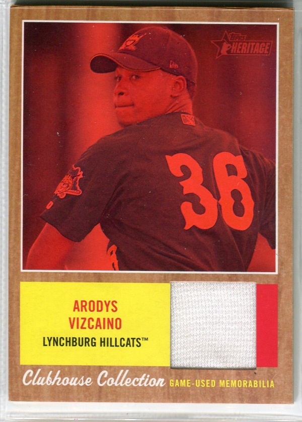 2011 Topps Heritage Minors Clubhouse Collection Relics Red Tint #AV Arodys Vizcaino