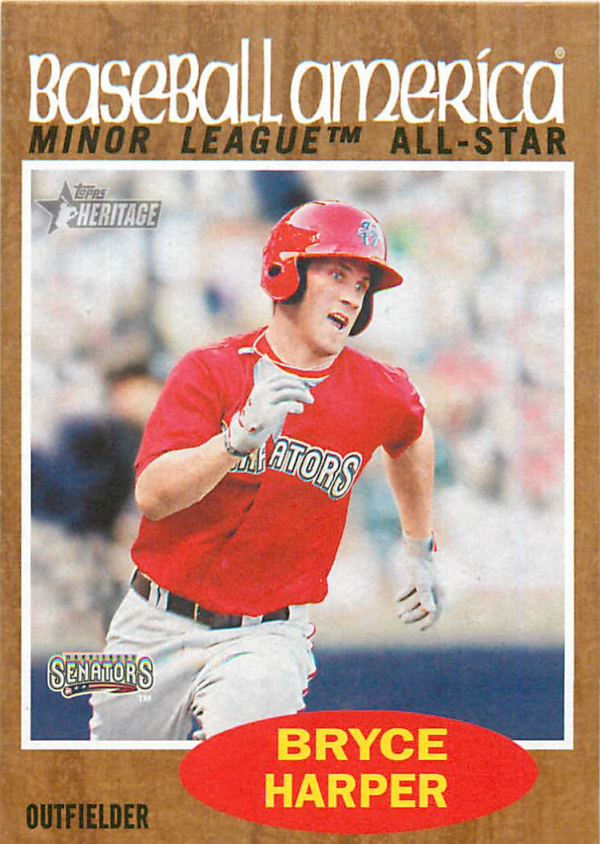 2011 Topps Heritage Minors #211 Bryce Harper SP