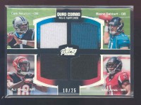 2011 Topps Prime Quad Relics Silver Holofoil #NGGJ Cam Newton/Blaine Gabbert/A.J. Green/Julio Jones