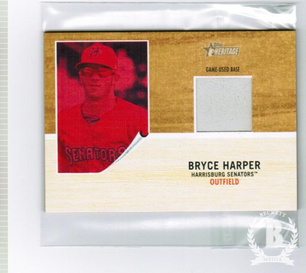 2011 Topps Heritage Minors Bryce Harper Game Used Base Red Tint #BH Bryce Harper