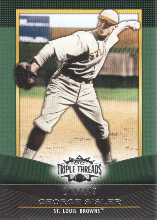 2011 Topps Triple Threads Emerald #69 George Sisler
