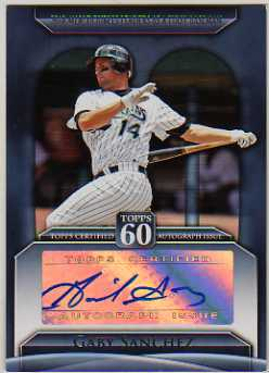 2011 Topps 60 Autographs #GS Gaby Sanchez UPD
