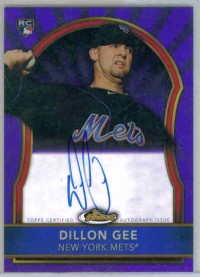 2011 Finest Rookie Autographs Purple Refractors #79 Dillon Gee