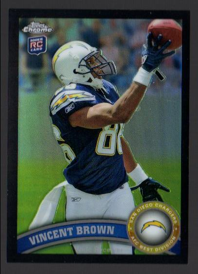 2011 Topps Chrome Black Refractors #42 Vincent Brown