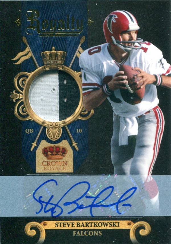2011 Crown Royale Royalty Materials Autographs Prime #8 Steve Bartkowski/10