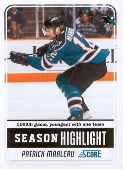 2011-12 Score #12 Patrick Marleau SH