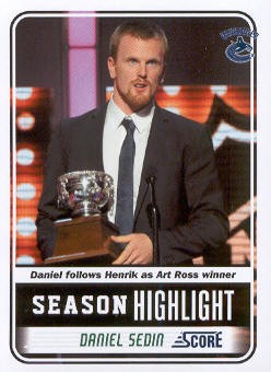 2011-12 Score #28 Daniel Sedin SH