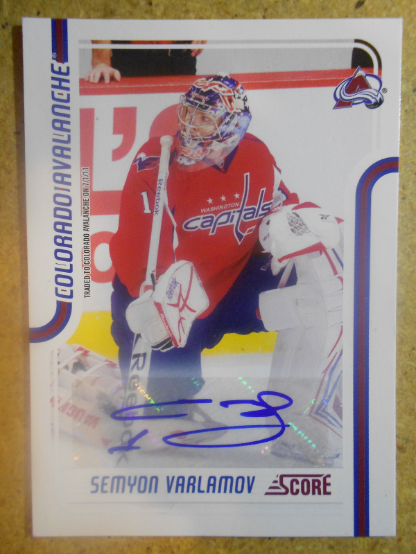 2011-12 Score Signatures #139 Semyon Varlamov