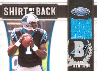 2011 Certified Shirt Off My Back Materials #17 Cam Newton/250