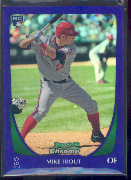2011 Bowman Chrome Draft Purple Refractors #101 Mike Trout
