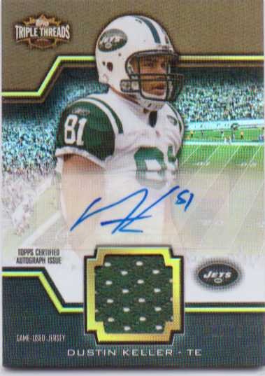 2011 Topps Triple Threads Autographed Unity Relics Sepia #TTUAR34 Dustin Keller