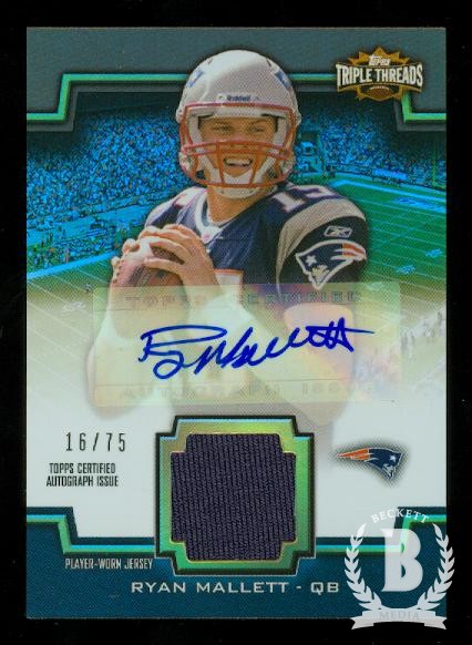2011 Topps Triple Threads Autographed Unity Relics Sepia #TTUAR56 Ryan Mallett
