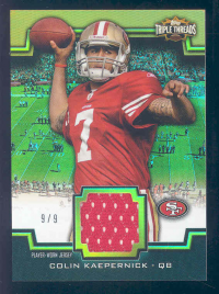2011 Topps Triple Threads Unity Relics Gold #TTUSR146 Colin Kaepernick