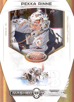2011-12 Certified Masked Marvels Mirror Gold #7 Pekka Rinne