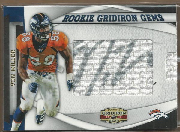 2011 Panini Gridiron Gear #R1 Von Miller JSY AU/299 RC