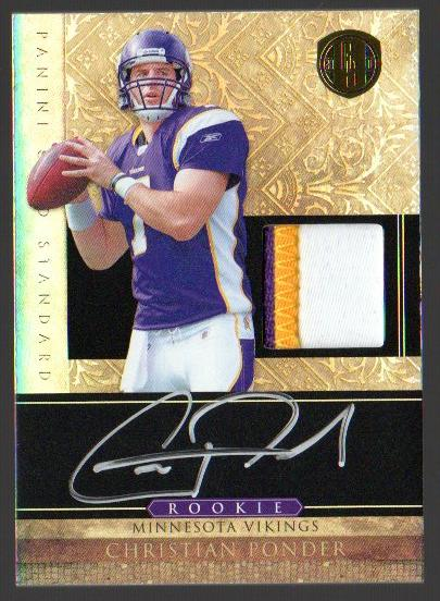 2011 Panini Gold Standard #258 Christian Ponder JSY AU/325 RC