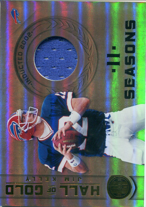 2011 Panini Gold Standard Hall of Gold Materials #12 Jim Kelly/299