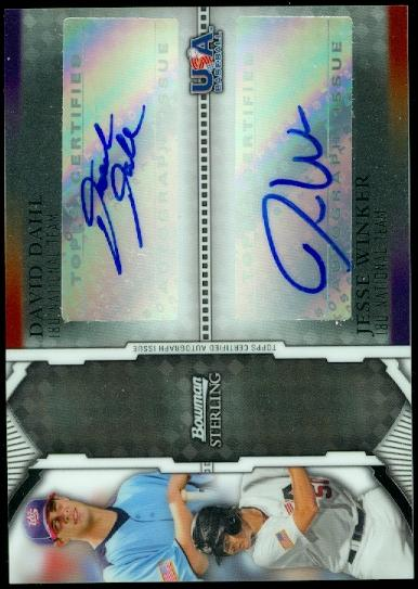 2011 Bowman Sterling Dual Autographs #DW David Dahl/Jesse Winker