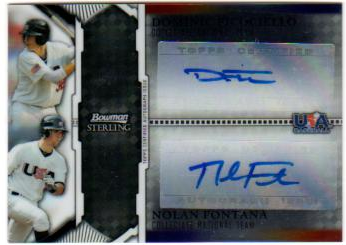 2011 Bowman Sterling Dual Autographs #FF Dominic Ficociello/Nolan Fontana