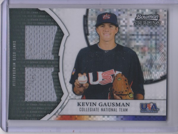 2011 Bowman Sterling USA Baseball Dual Relic X-Fractors #KG Kevin Gausman