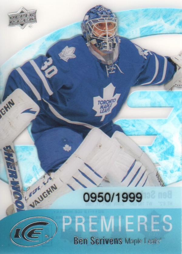 2011-12 Upper Deck Ice #51 Ben Scrivens RC