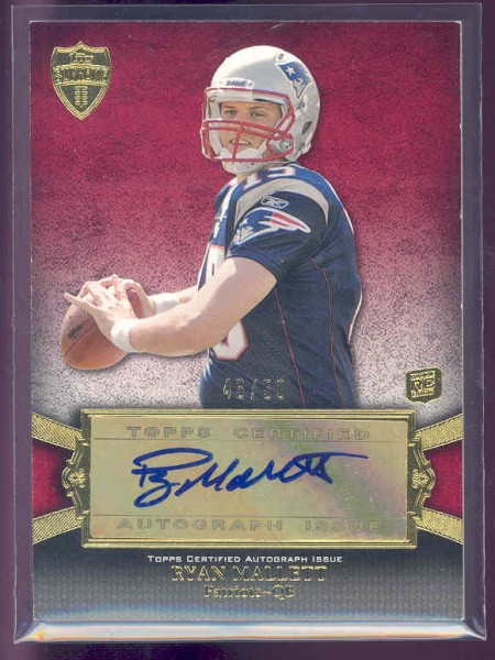 2011 Topps Supreme Rookie Autographs Red #SRARM Ryan Mallett