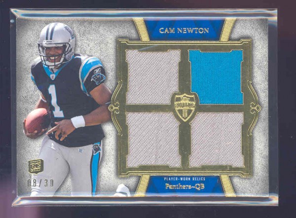 2011 Topps Supreme Rookie Quad Relics #SRQRCN1 Cam Newton/30